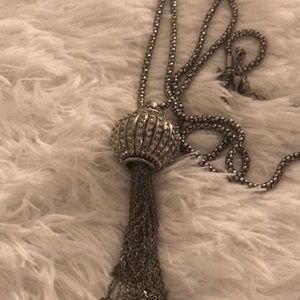 Lia Sophia long silver necklace